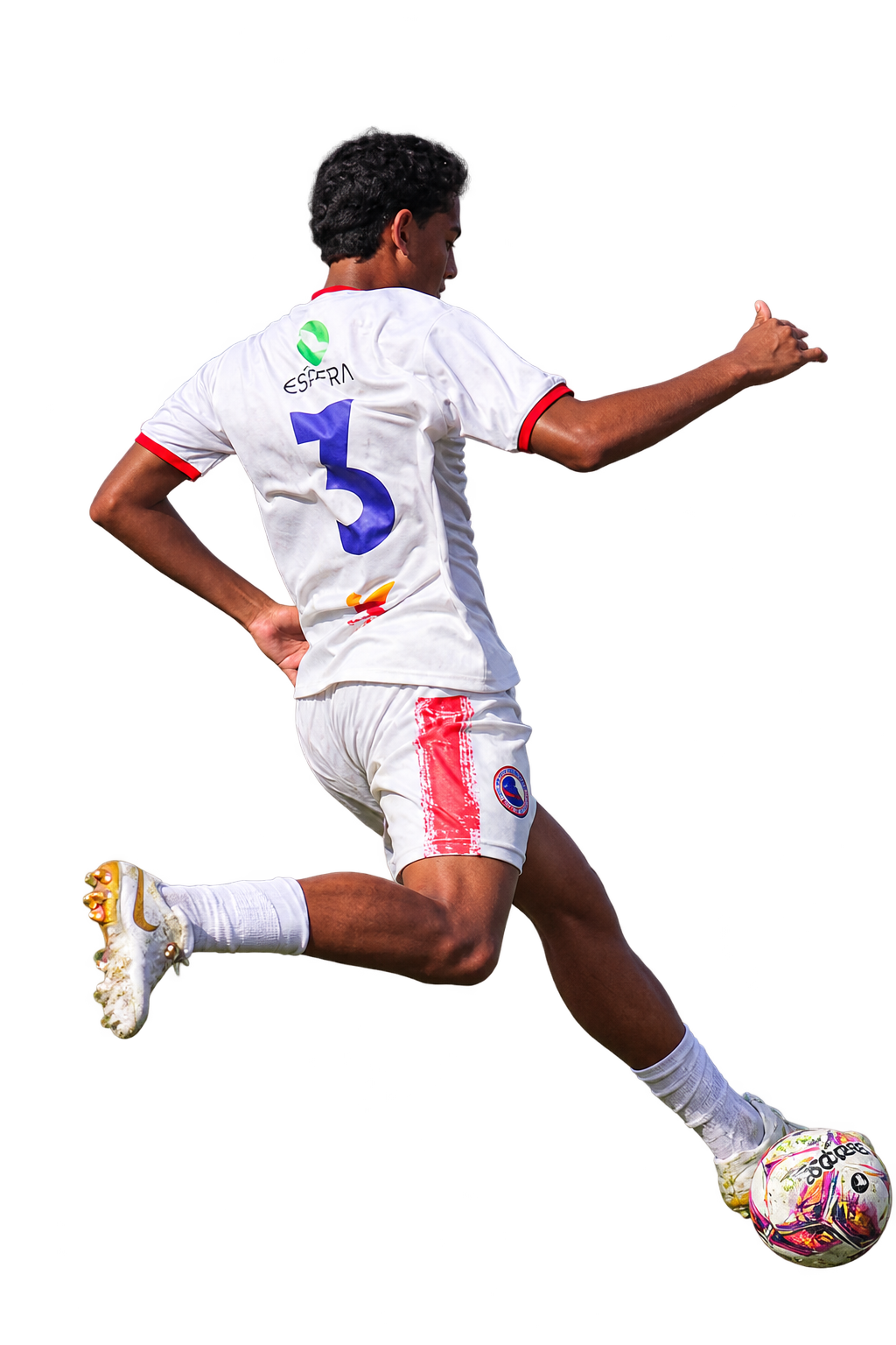 Samuel durante uma disputa em campo